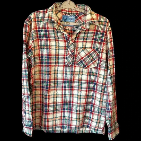 The Nutter Other - The Nutter Chubbies Plaid Pullover Shirt Mens Size L Long Sleeve Heavyweight USA